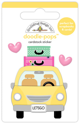 Girl's Getaway - Doodlebug Color Me Crafty Doodle-Pops 3D Stickers