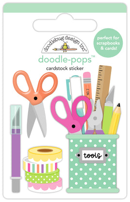 Tools of the Trade - Doodlebug Color Me Crafty Doodle-Pops 3D Stickers
