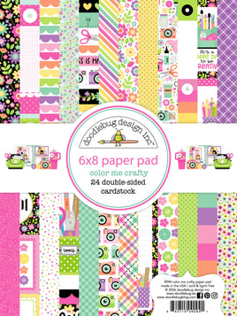 Color Me Crafty - Doodlebug Double-Sided Paper Pad 6"X8"
