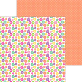 Button Stash - Doodlebug Color Me Crafty Double-Sided Cardstock 12"X12"