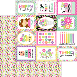 Bitty Blossoms - Doodlebug Color Me Crafty Double-Sided Cardstock 12"X12"