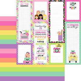 Crafty Colors - Doodlebug Color Me Crafty Double-Sided Cardstock 12"X12"