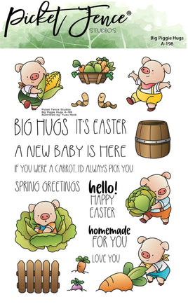 Big Piggie Hugs - Clear Stamp