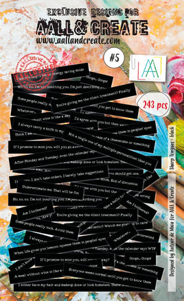 AALL and Create Ephemera - 005 - Sharp Tongues Black