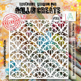 AALL and Create 6"x6" Stencil - 206 - Deco Sunrise
