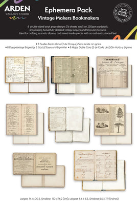 Arden Creative Studio Vintage Makers Bookmakers Ephemera Pack