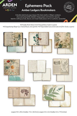 Arden Creative Studio Amber Ledgers Bookmakers Ephemera Pack