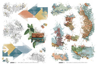 Arden Creative Studio Been There 6in x 8in Rub-On Transfer Set