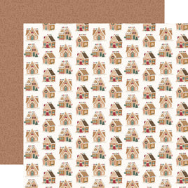 Gingerbread Village - Echo Park Baking Christmas Cheer Cardstock 12"X12"