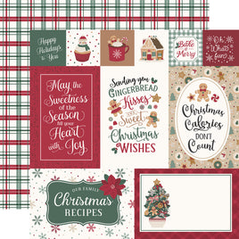 Baking Journaling Cards - Echo Park Baking Christmas Cheer Cardstock 12"X12"