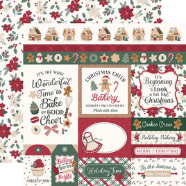 Multi Journaling Cards - Echo Park Baking Christmas Cheer Cardstock 12"X12"