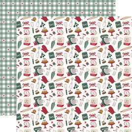 Holiday Baking - Echo Park Baking Christmas Cheer Cardstock 12"X12"