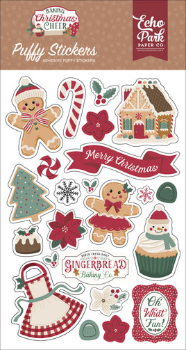 Baking Christmas Cheer - Echo Park Puffy Stickers