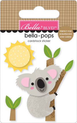Cozy Koala - Bella-pops 3D Cardstock Sticker