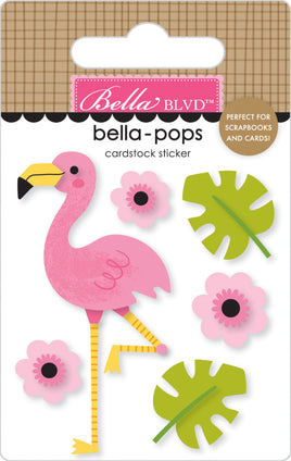 Flamingle - Bella-pops 3D Cardstock Sticker