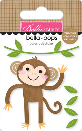Monkey Business - Bella-pops 3D Cardstock Sticker