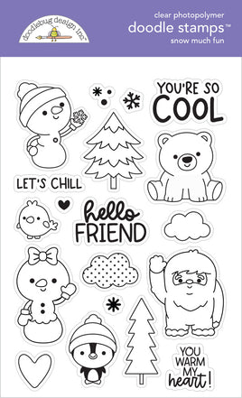 Snow Much Fun - Doodlebug Clear Stamp