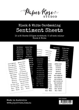 Cardmaking Sentiments Black & White 34584