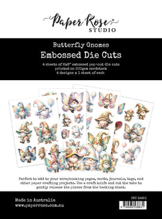 Butterfly Gnomes Embossed Die Cuts 34851