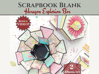 CrafTreat Scrapbook Blanks - Hexagon Explosion Box - Black & Kraft Color