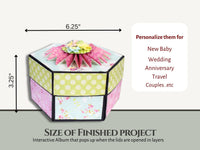 CrafTreat Scrapbook Blanks - Hexagon Explosion Box - Black & Kraft Color