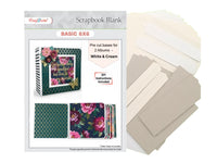CrafTreat Scrapbook Blank Precut Album Base - Basic 6x6 - White and Ivory