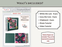 CrafTreat Scrapbook Blank Precut Album Base - Basic 6x6 - White and Ivory