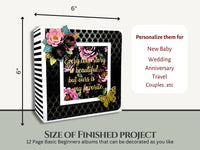 CrafTreat Scrapbook Blank Precut Album Base - Basic 6x6 - White and Ivory