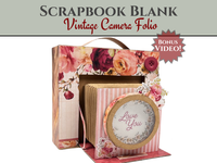 Vintage Camera - Kraft - CrafTreat Scrapbook Blank Precut Album Base