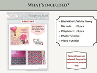 CrafTreat Scrapbook Blank Precut Album Base - Basic 8x8 - Ivory