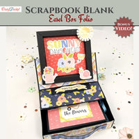 CrafTreat Scrapbook Blank Easel Box Folio - Black