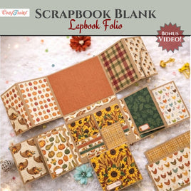 CrafTreat Scrapbook Blank Precut Album Base - LapBook Folio - Kraft
