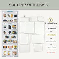 CrafTreat Scrapbook Blank Precut Album Base - LapBook Folio - White