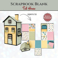 CrafTreat Scrapbook Blank - Tall House - Black