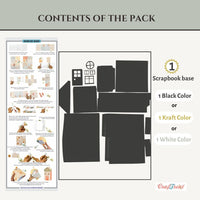 CrafTreat Scrapbook Blank - Tall House - Black