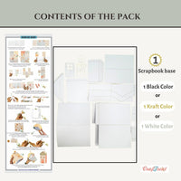 CrafTreat Scrapbook Blank - Tall House - White