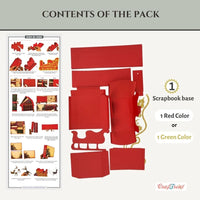 Red - CrafTreat Scrapbook Blank - Sleigh Pull Flap Album