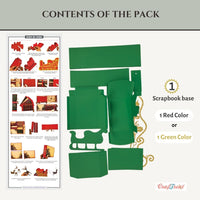 Green - CrafTreat Scrapbook Blank - Sleigh Pull Flap Album