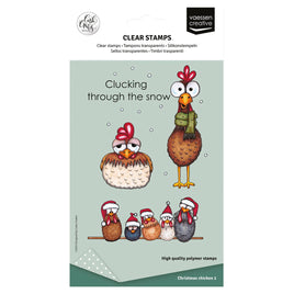 Vaessen Creative • Clear Stamps Christmas Chickens 1 (12pcs)