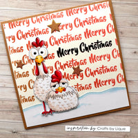 Vaessen Creative • Clear Stamps Christmas Chickens 1 (12pcs)