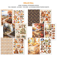 Hello Fall Junk Journal Ephemera Book A4 32/Pkg