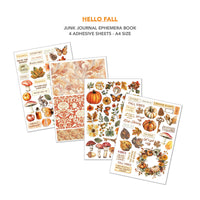 Hello Fall Junk Journal Ephemera Book A4 32/Pkg