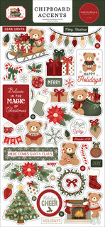Have A Beary Christmas 6x13 Chipboard Accents