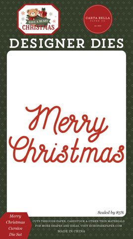 Merry Christmas Cursive Small Die Set