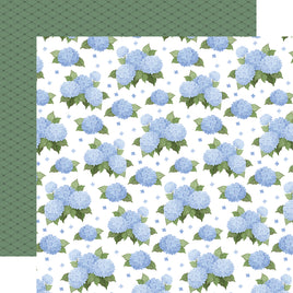 Happy Hydrangeas - Carta Bella Flower Shoppe Cardstock 12"X12"