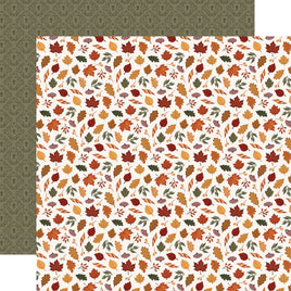 Carta Bella Here Comes Autumn Cardstock 12"X12" - Scattered Fall Leaves