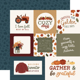 Carta Bella Here Comes Autumn Cardstock 12"X12" - Multi Journaling Cards