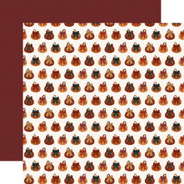 Carta Bella Here Comes Autumn Cardstock 12"X12" - Tied In A Bow Pumpkins