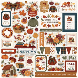 Here Comes Autumn - Carta Bella Elements Cardstock Stickers 12"X12"