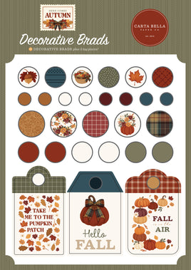 Here Comes Autumn - Carta Bella Decorative Brads